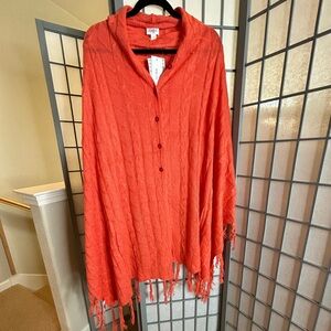NWT LuLaRoe Mimi Cozy Orange Button-Up Wrap